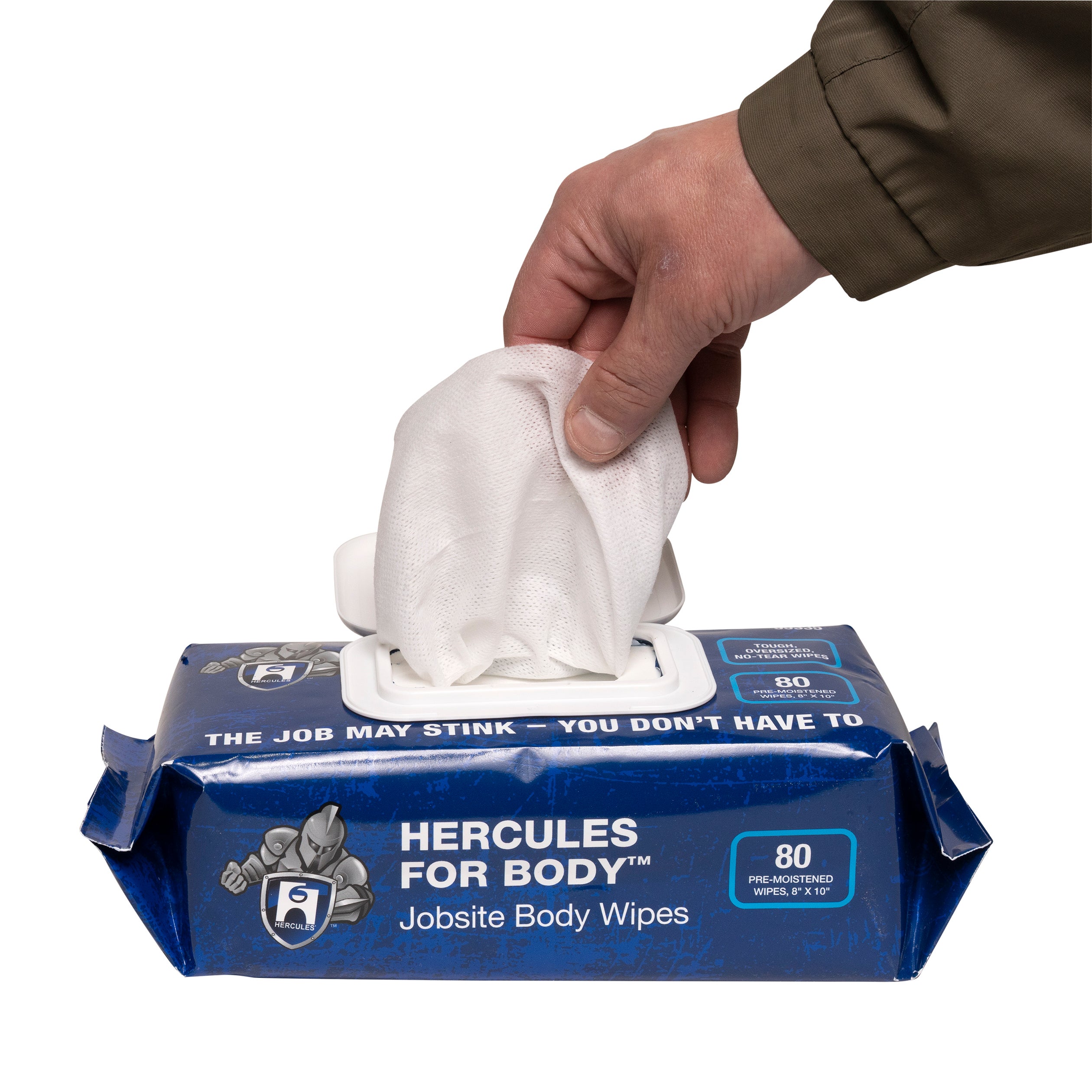 Closed pack of Herc for Body Wipes